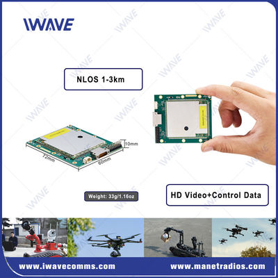 Μινιατούρα 33g Drone Video Transmitter 10km Downlink IP MESH Ενσωματωμένη Ενότητα
